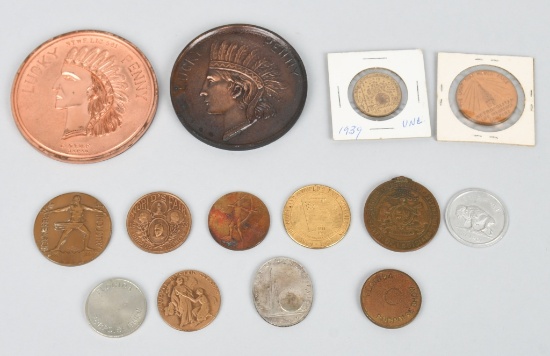 14- WORLDS FAIR MEDALS & TOKENS