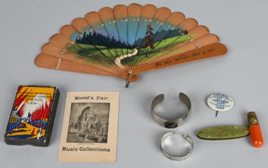 8 pc 1933-34 CHICAGO WORLDS FAIR SOUVENIRS
