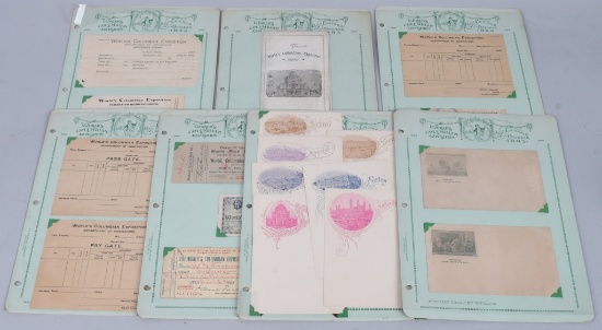 1893 COLUMBIAN EXPOSITION TICKETS, STAMPS, & MORE
