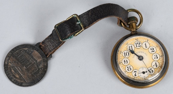 ALASKA YUKON PACIFIC EXPO POCET WATCH & FOB