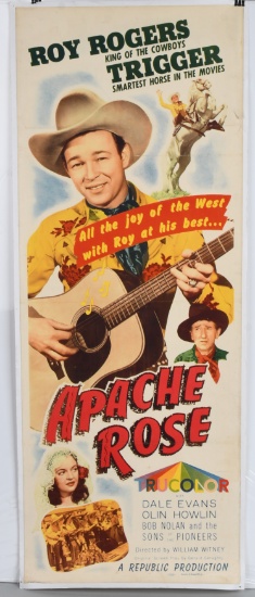 1947 ROY ROGERS "APACHE ROSE" MOVIE POSTER