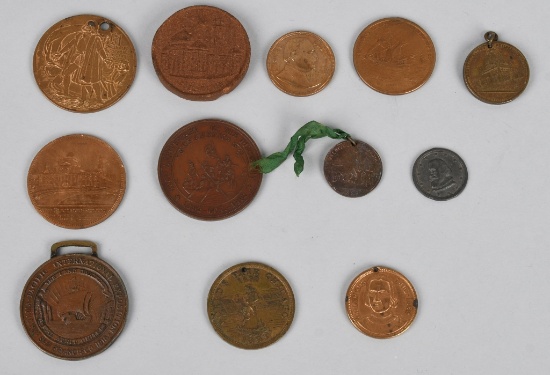 12- 1893 COLUMBIAN EXPOSITION MEDALLIONS