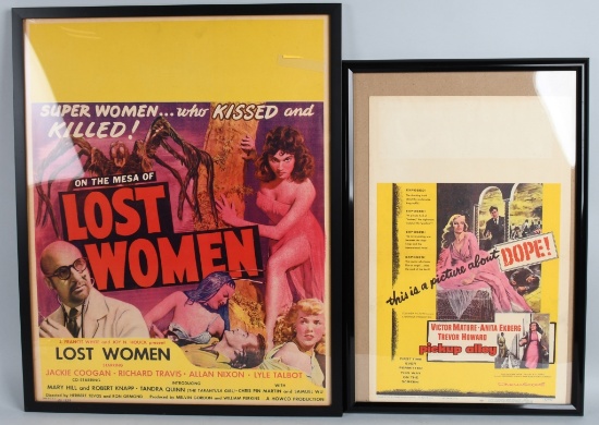 2- CLASSIC MOVIE POSTERS LOST WOMEN, PICKUP ALLEY