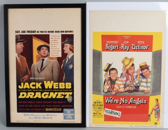 2- MOVIE POSTERS HUMPHREY BOGART , JACK WEBB