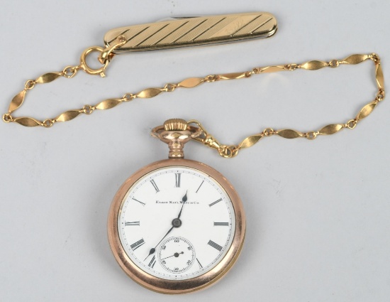 ELGIN POCKET WATCH, 18-S, 15-J, 1914