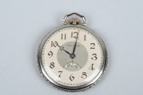 WALTHAM SECOMETER POCKET WATCH 12-S, 17-J, 1929