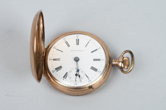 SETH THOMAS POCKET WATCH, 18-S, 7-J