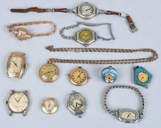 VINTAGE WIRST WATCHES and PENDANT WATCHES