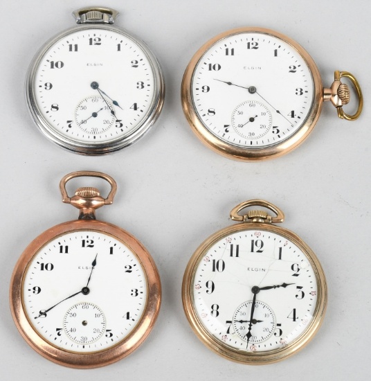 4- ELGIN POCKET WATCHES 12-S