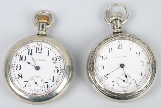 WALTHAM & ILLINOIS POCKET WATCHES 18-S