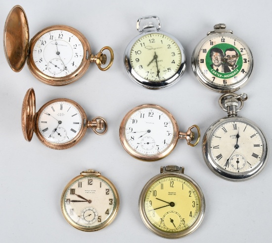 8- VINTAGE POCKET WATCHES
