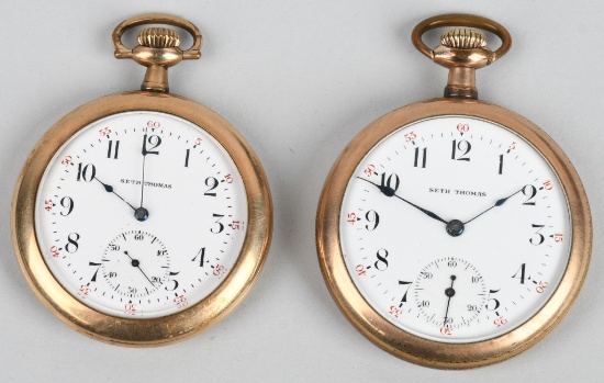 2- SETH THOMAS POCKET WATCHES
