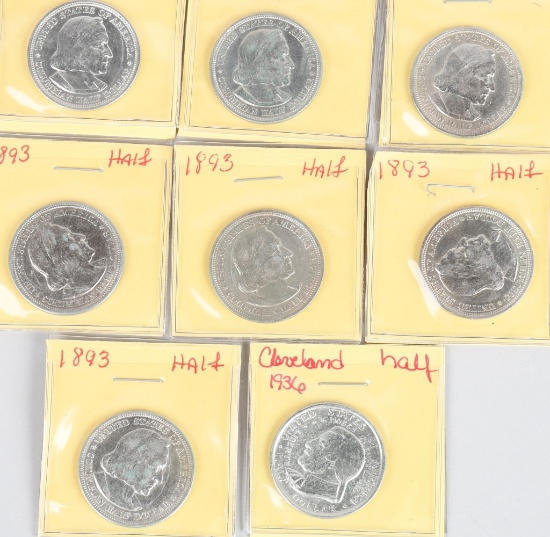 8- COLUMBUS & CLEVELAND COMMERATIVE HALVES