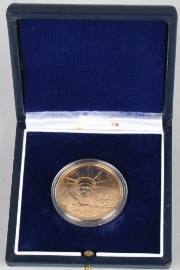 1986 STATUE OF LIBERTY 100F .999 GOLD COIN .54ozt