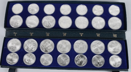 1976 MONTREAL OLYMPICS 28 SILVER COIN SET