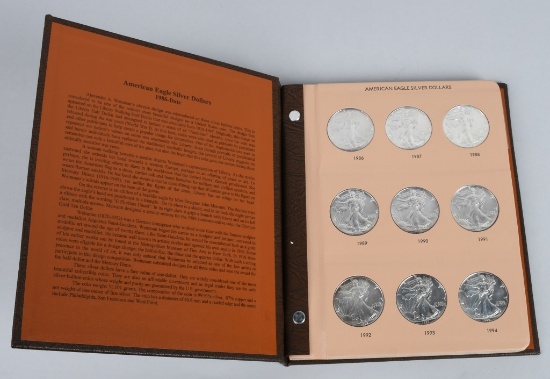 17- SILVER EAGLE $1 COINS 1986-2002