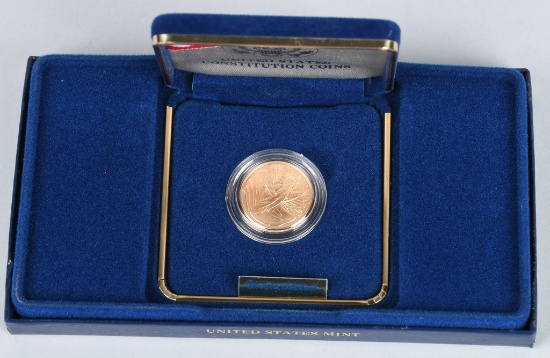 US CONSTITUTION $5 GOLD COIN .25ozt