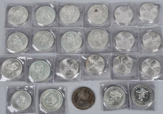LARGE LOT MEXICAN SILVER COINS