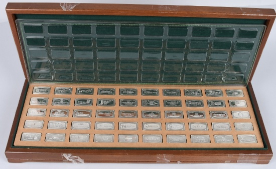 50- FRANKLIN MINT STERLING SILVER INGOTS 105ozt