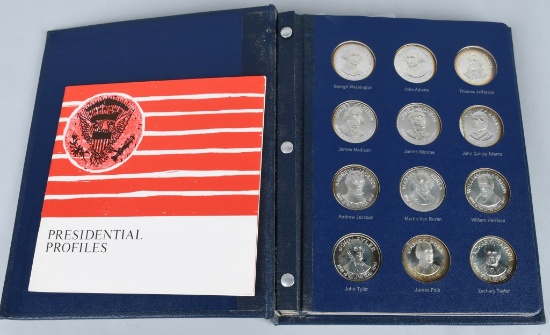 PRESIDENTIAL PROFILES 38 SILVER MEDALS SET 40ozt