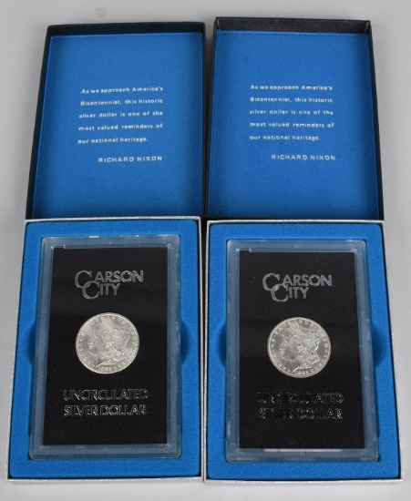 1882CC & 1883CC MORGAN SILVER DOLLARS GSA & COA
