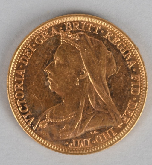 1896 GREAT BRITAIN SOVEREIGN QUEEN VICTORIA