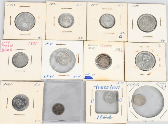 12- SILVER TYPE COINS