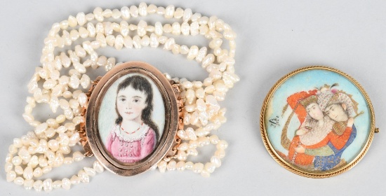 VICTORIAN PORTRAIT PIN & BRACELT