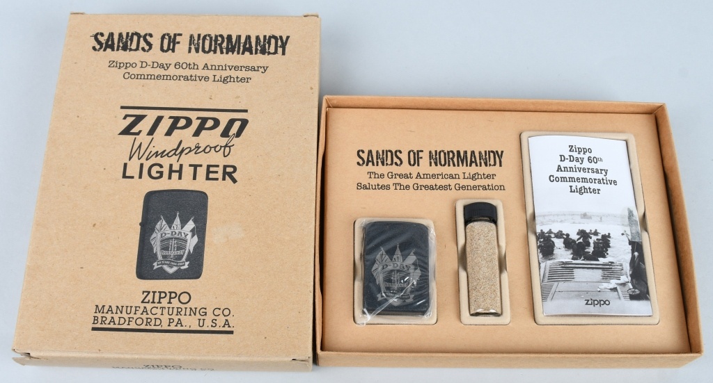 ZIPPO D-DAY 60TH ANNIV. SANDS of NORMANDY SET | Coins & Currency Coins US  Coins Coin Mint Sets | Online Auctions | Proxibid