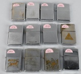 12- ZIPPO VINTAGE LIGHTERS