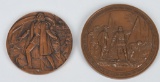 2- 1893 COLUMBIAN EXPOSITION MEDALS