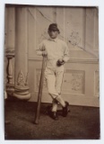 19th CENT. BASEBALL PLAYER TINTYPE PHOTO