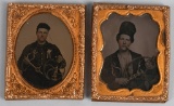 2- 1/9 PLATE OCCUPATIONAL AMBROTYPE PHOTOS