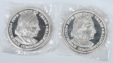 2- 12ozt .999 SILVER COLUMBUS COLUMBUS MEDALLION