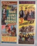 2- 1950's WESTERN COLOR INSERT MOVIE POSTERS