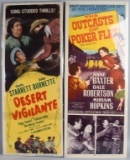 2- 1940s-50's WESTERN COLOR INSERT MOVIE POSTERS