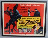 1960 THE SIGN OF ZORRO, HALF-SHEET MOVIE POSTER.