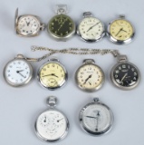 7- POCKET WATCHES & 3- STOP WATCHES