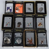 12- ZIPPO WILDLIFE LIGHTERS