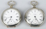 2- KEY WIND POCKET WATCHES 18-S, 7-J, 1884 & 1900