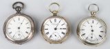 3- KEY WIND POCKET WATCHES 18-S