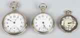 3- SOUTH BEND POCKET WATCHES