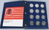 PRESIDENTIAL PROFILES 38 SILVER MEDALS SET 40ozt