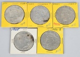 5- PEACE SILVER DOLLARS