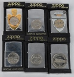 6- ZIPPO COIN LIGHTERS