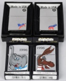 4-ZIPPO POLITICAL LIGHTERS