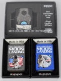 3-ZIPPO MOON LANDING LIGHTERS