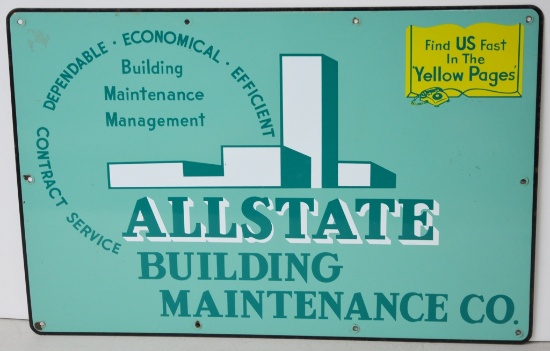 Allstate Building Maintenance Porcelain Sign (TAC)