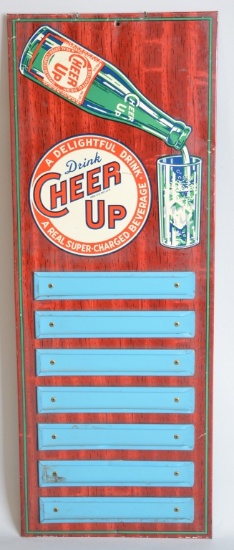 Cheer UP w/bottle metal menu sign (TAC)