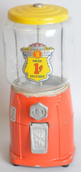 Silver King Penny Gum Ball Machine